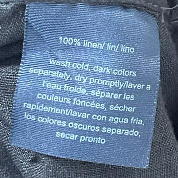 Tommy Hilfiger 100% Linen Black Pants Drawstring Pockets Pull on Women’s Size 2 - Picture 8 of 13